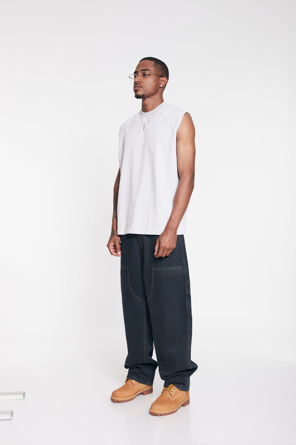 Camiseta HeavyWeight Manga Cero - Glacier Blue