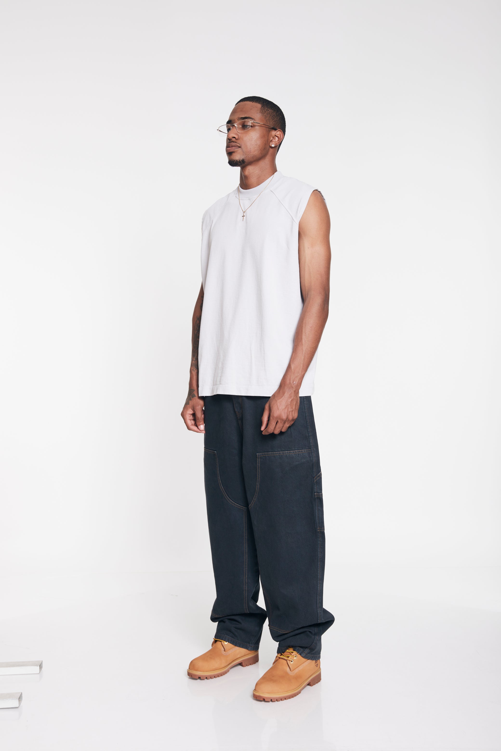 Camiseta HeavyWeight Manga Cero - Glacier Blue