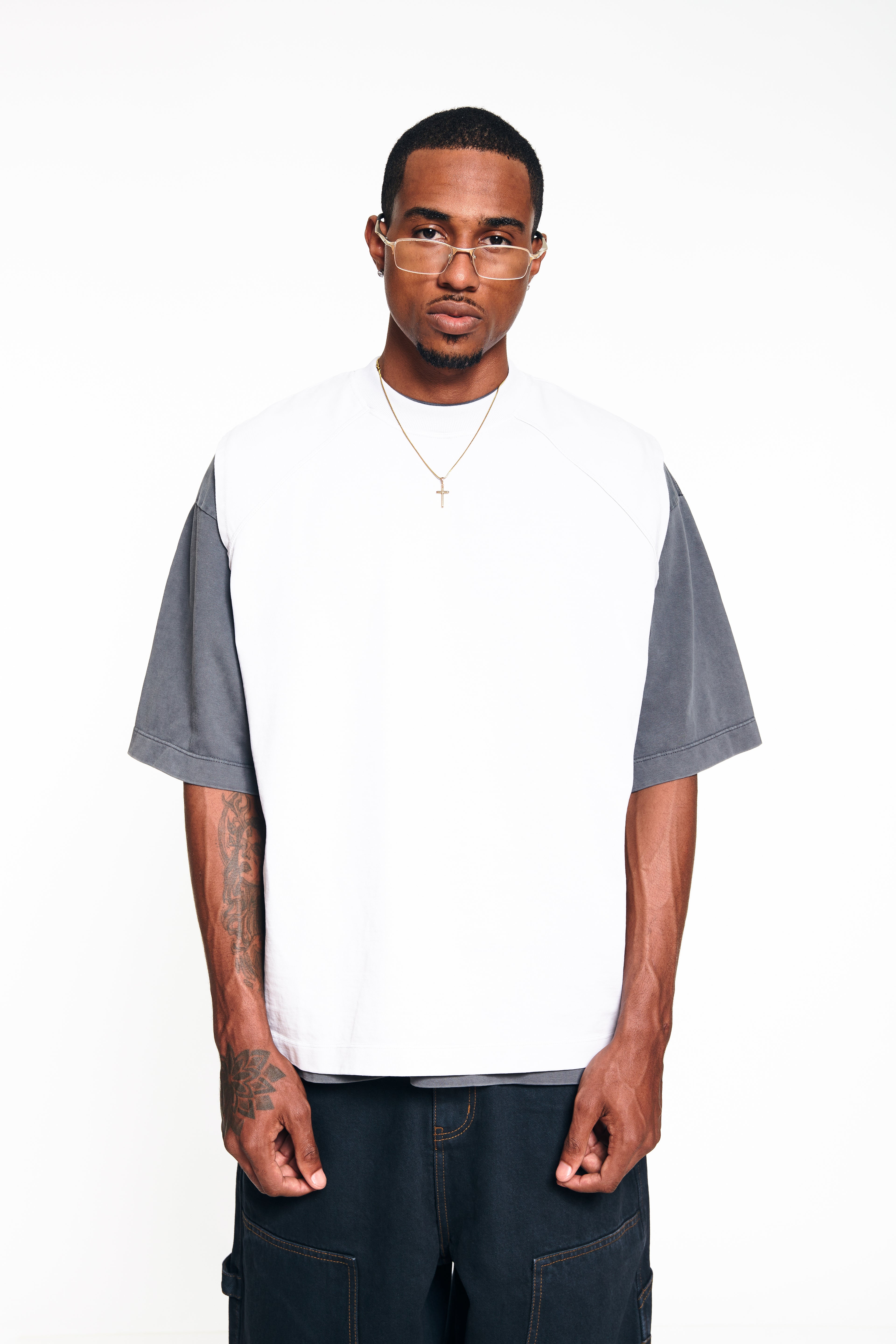 Camiseta HeavyWeight Manga Cero - Glacier Blue