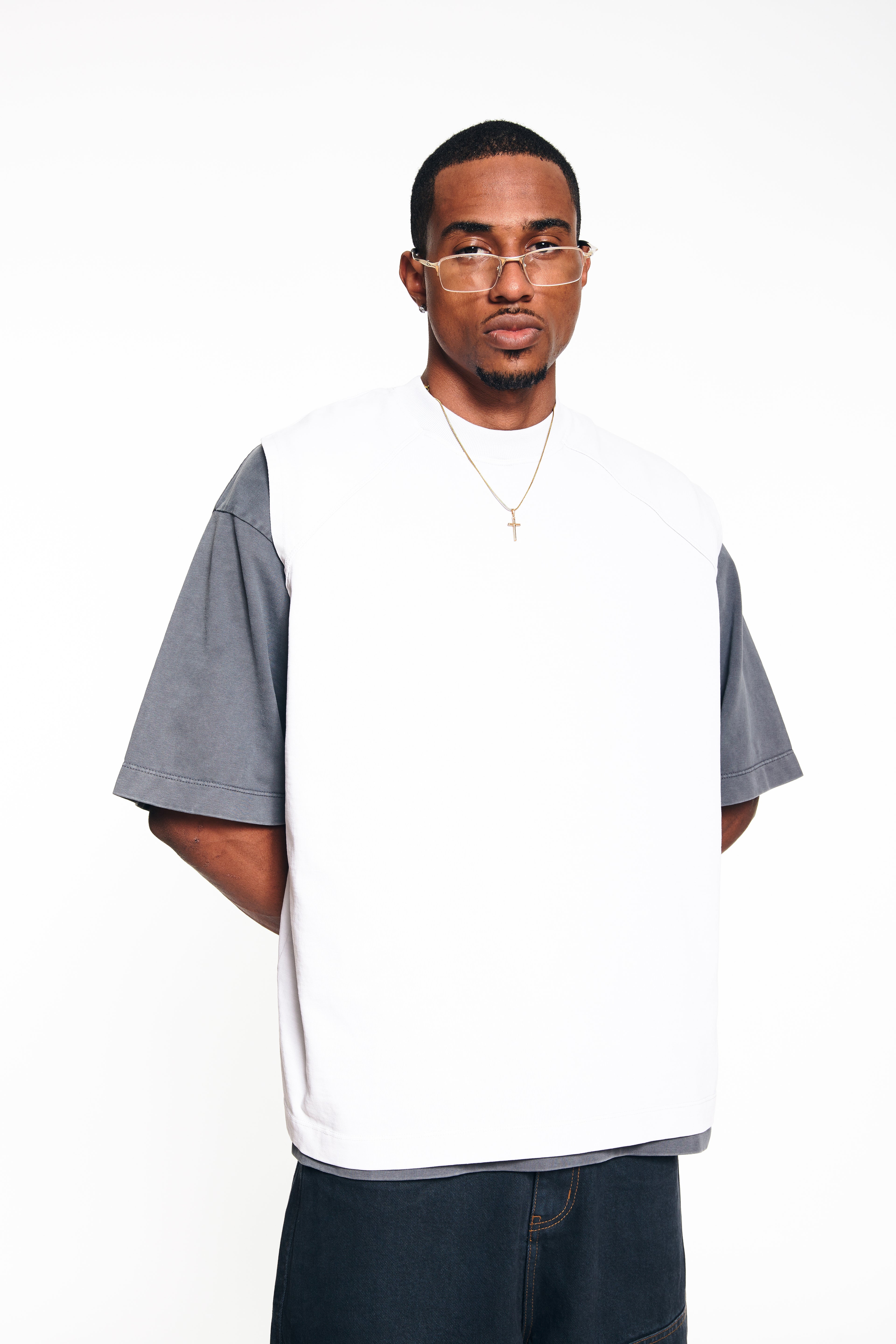 Camiseta HeavyWeight Manga Cero - Glacier Blue