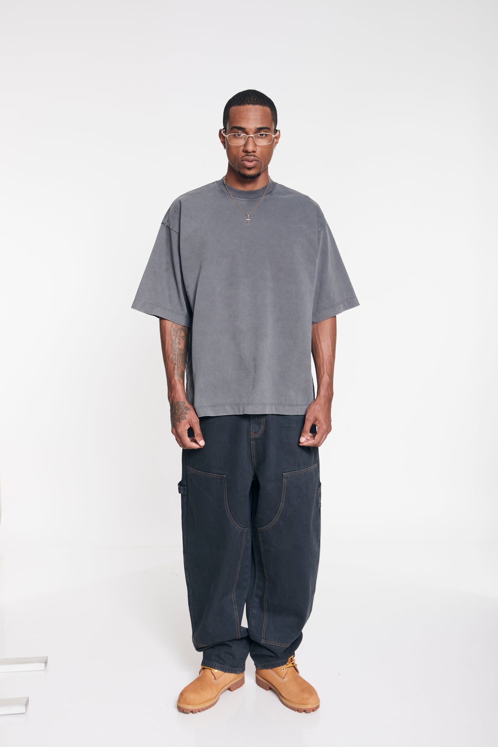 Heavyweight Oversized Tee - Washed Grey