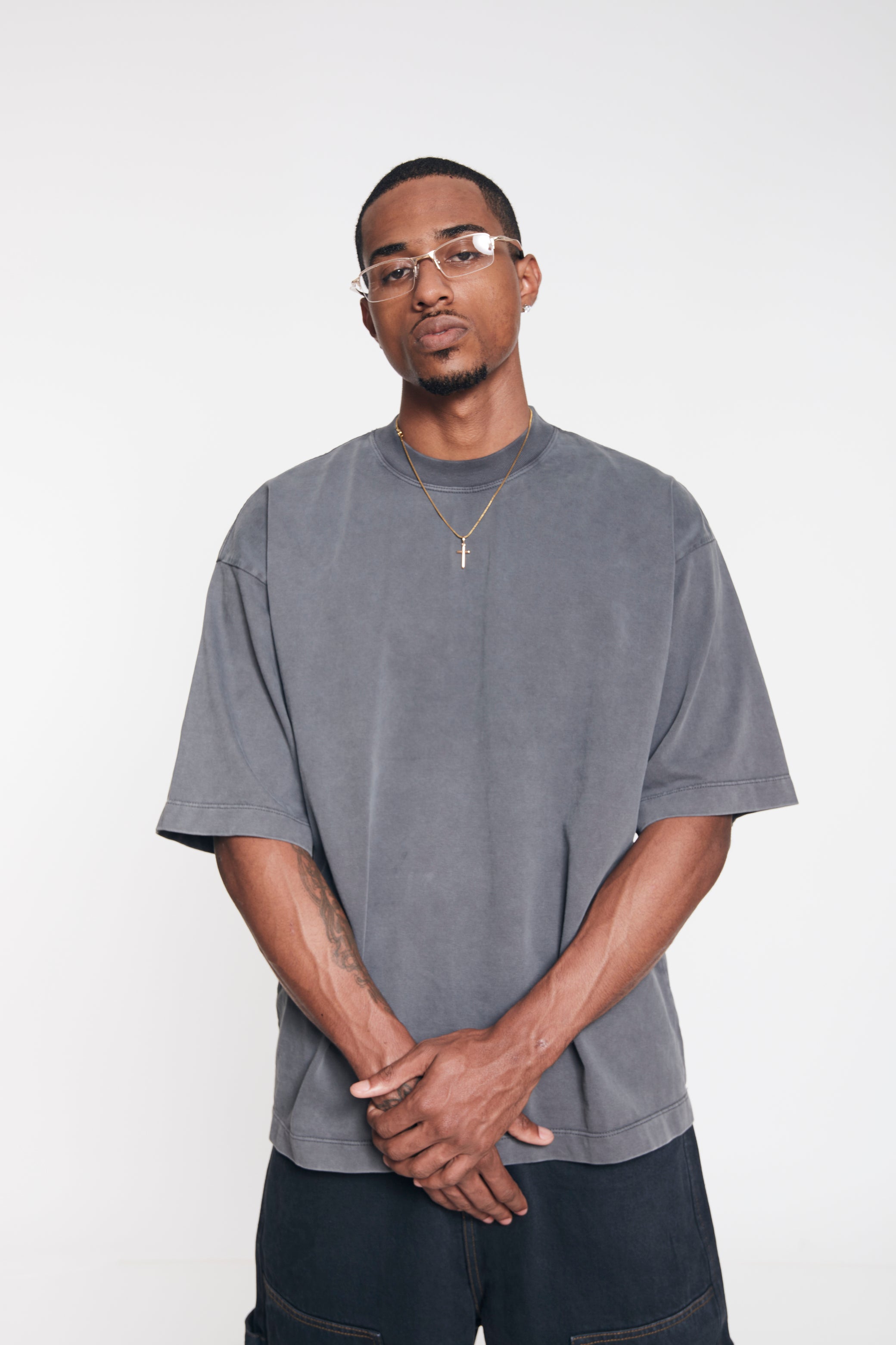 Heavyweight Oversized Tee - Washed Grey