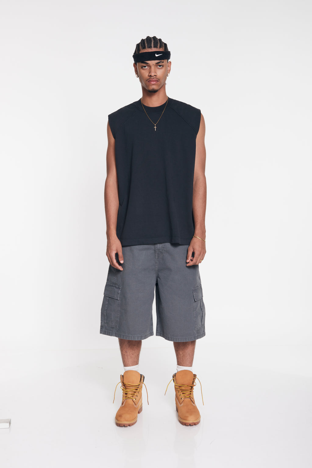 Camiseta HeavyWeight Manga Cero - Washed Blue