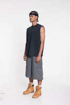 Camiseta HeavyWeight Manga Cero - Washed Blue