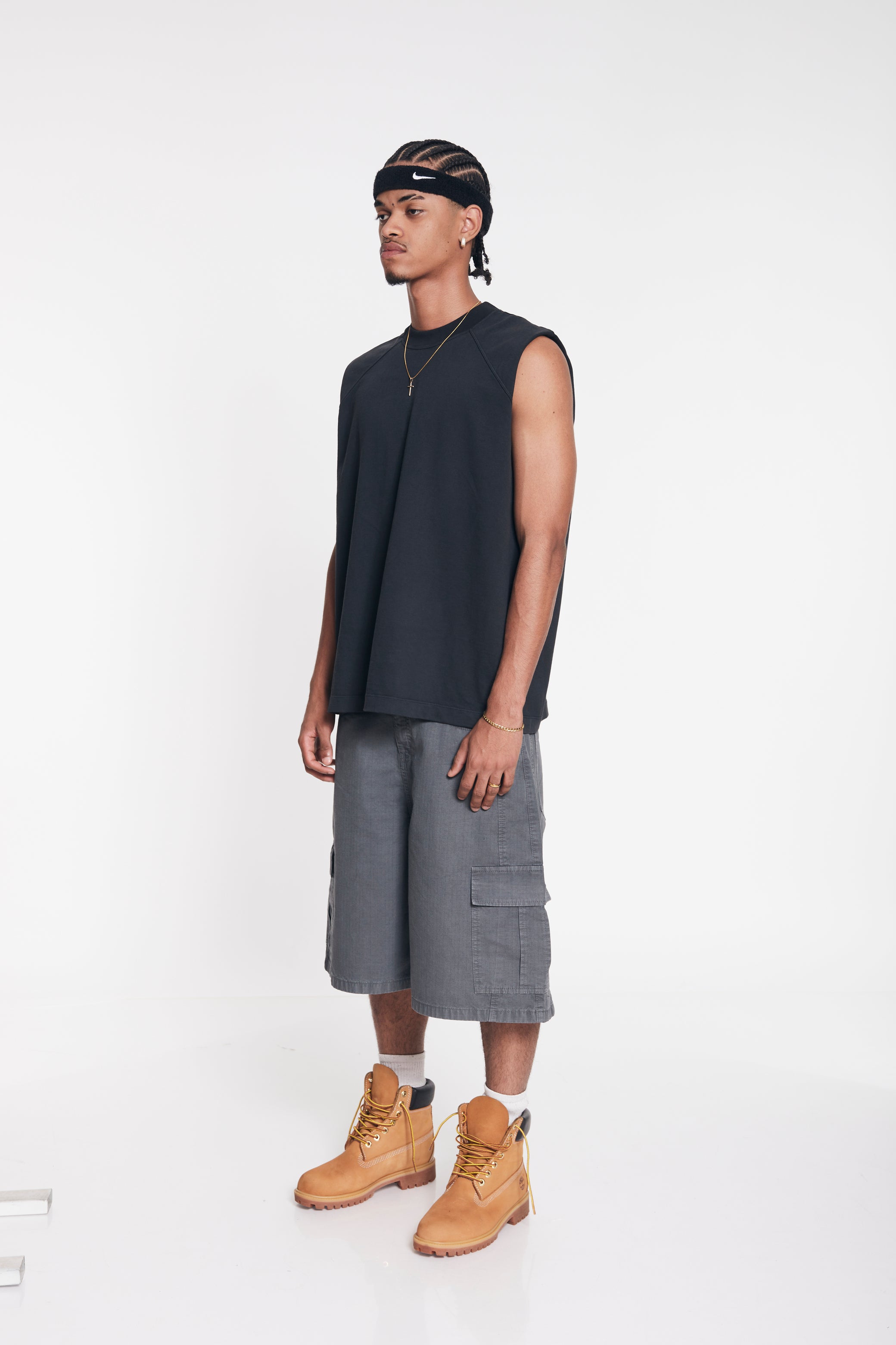 Camiseta HeavyWeight Manga Cero - Washed Blue