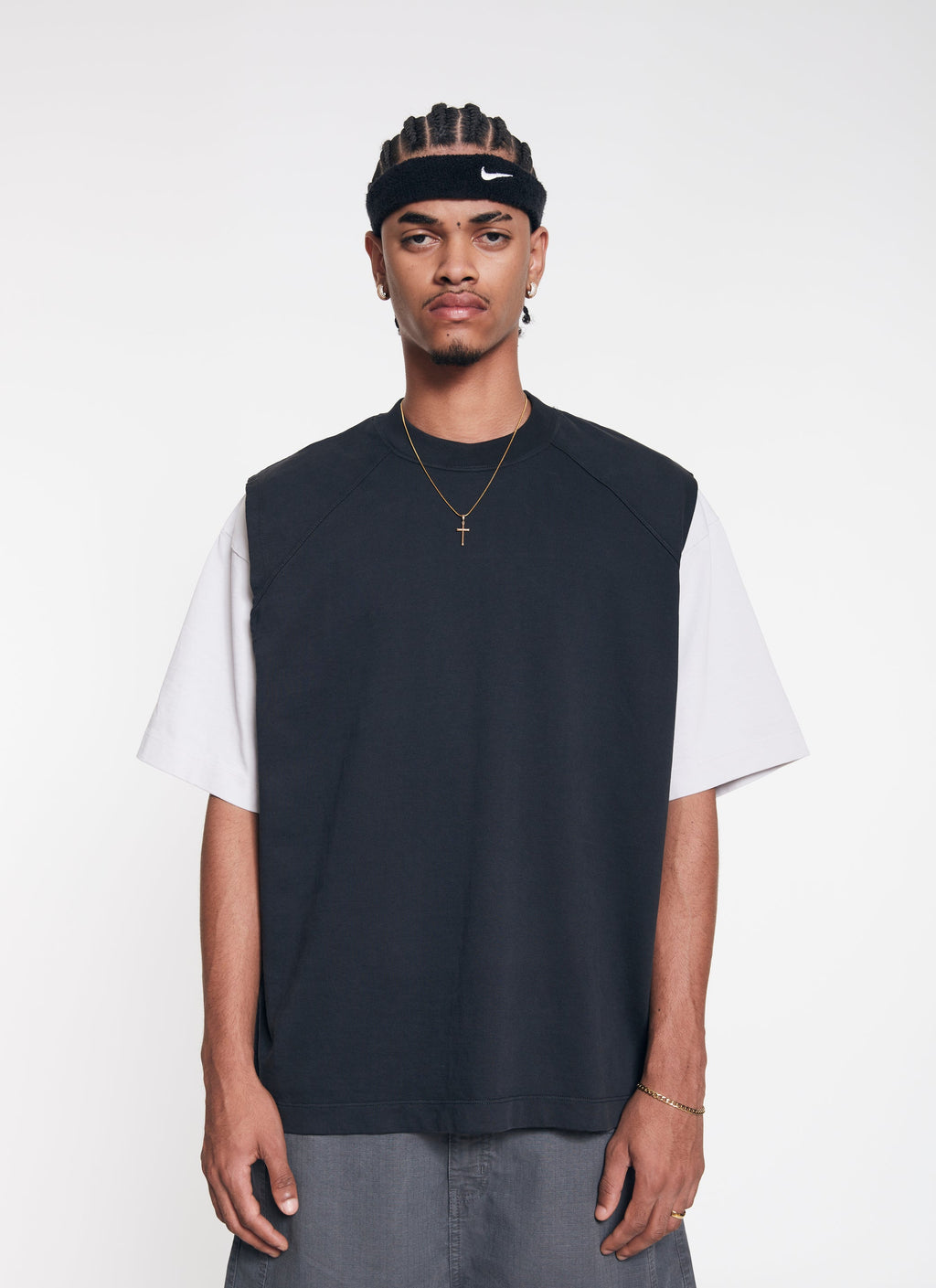 Camiseta HeavyWeight Manga Cero - Washed Blue