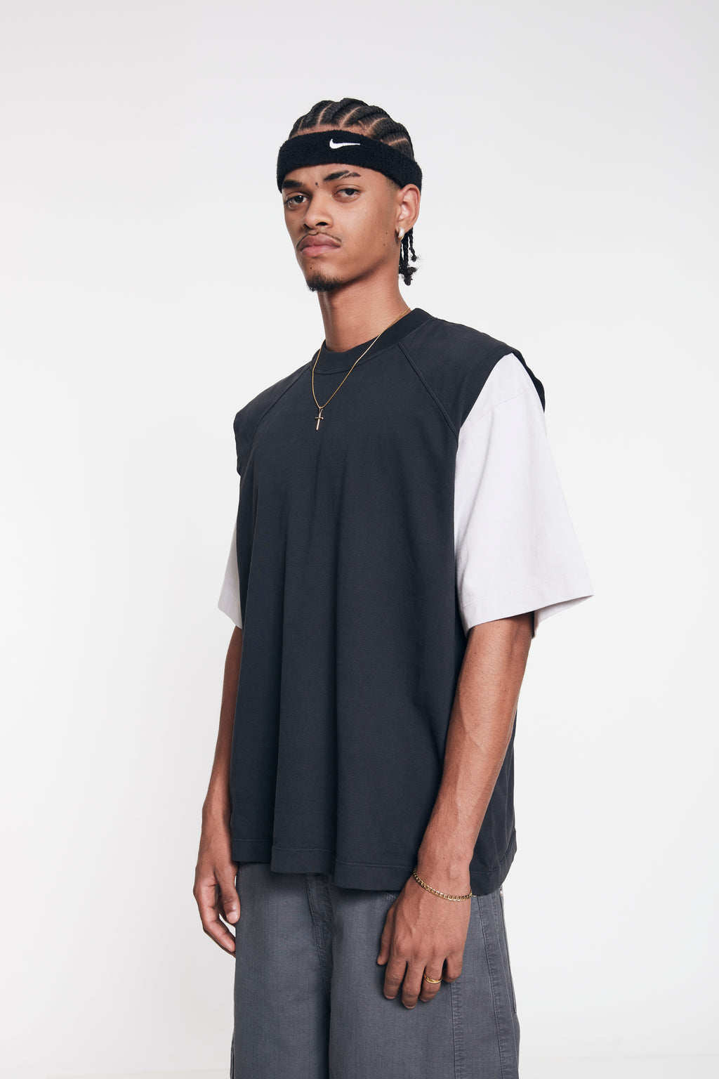 Camiseta HeavyWeight Manga Cero - Washed Blue