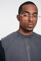 Camiseta HeavyWeight Manga Cero - Washed Grey