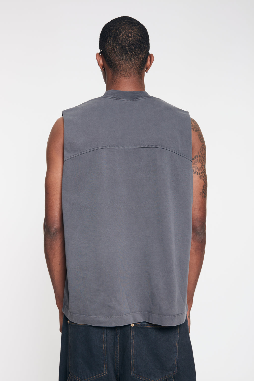 Camiseta HeavyWeight Manga Cero - Washed Grey