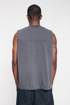 Camiseta HeavyWeight Manga Cero - Washed Grey