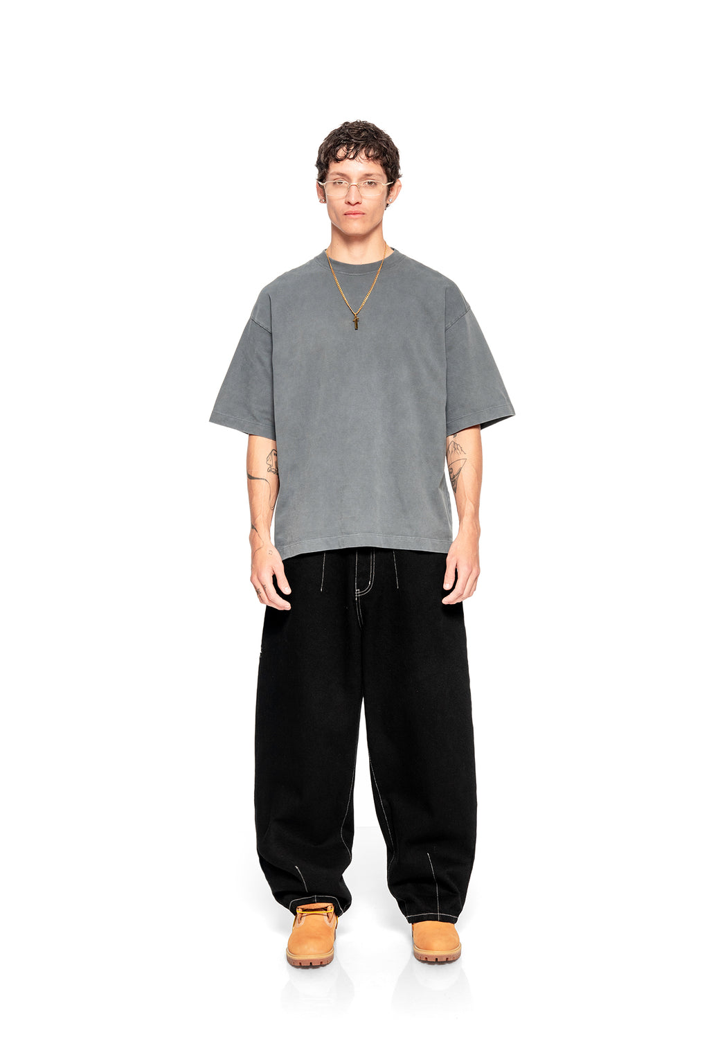 Heavyweight Oversized Tee - Washed Grey