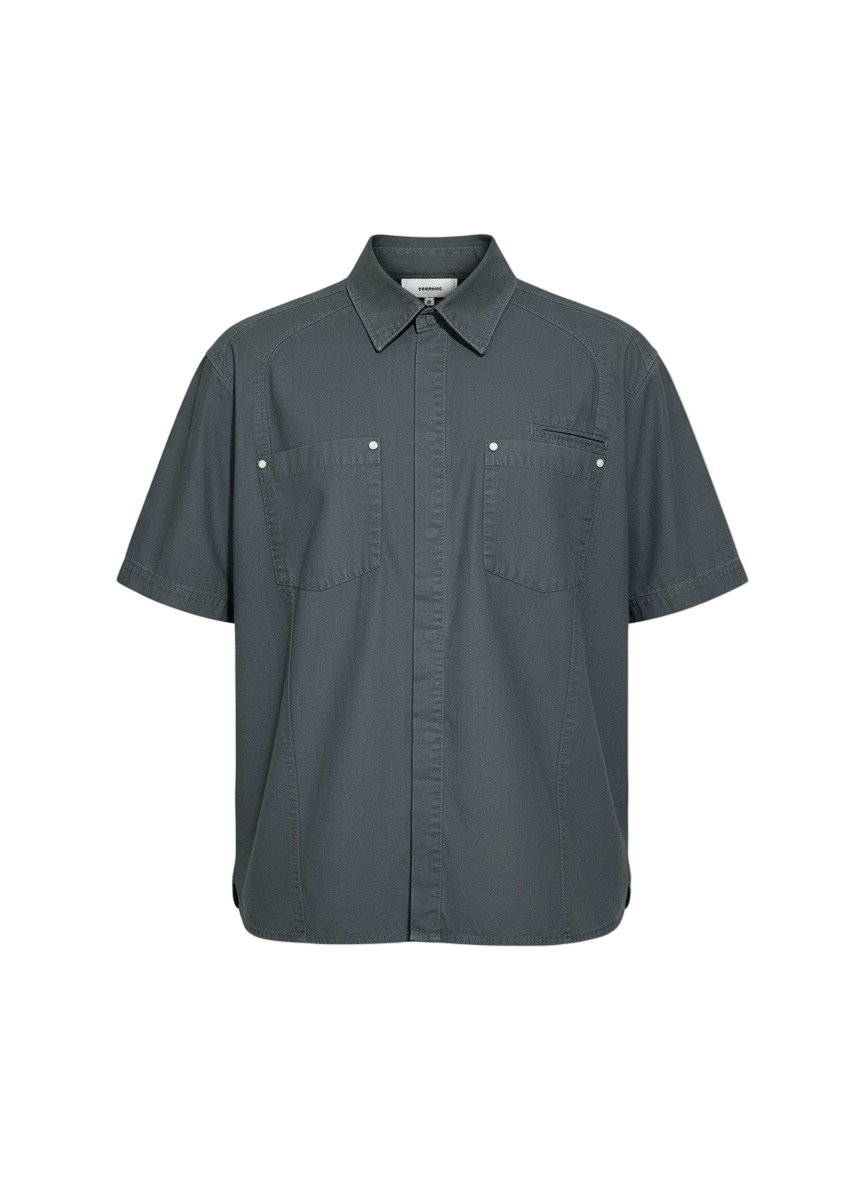 Camisa Cargo - Washed Grey