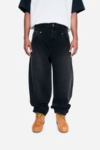 Denim Baggy Jeans - Washed Black