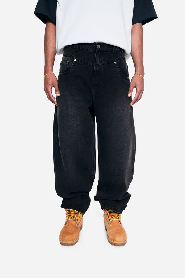 Denim Baggy Jeans - Washed Black