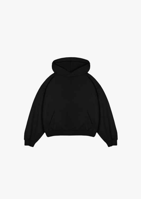 Hoodie Boxy Fit - Negro Premium