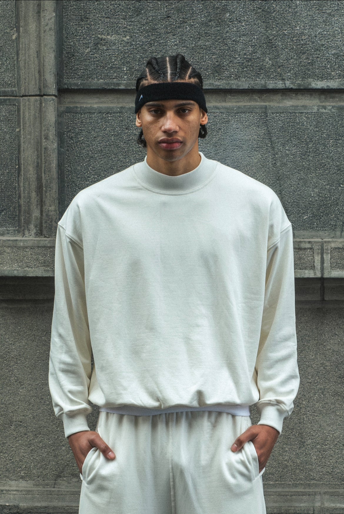 Sweater Boxy Fit - Off white premium