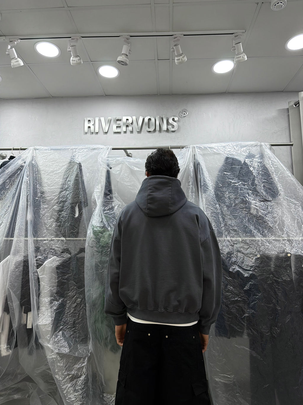 HeavyWeight Hoodie - washed Grey