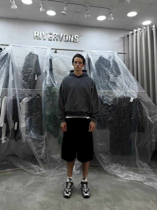 HeavyWeight Hoodie - washed Grey