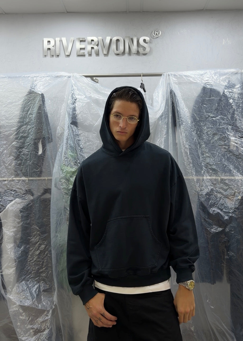 HeavyWeight Hoodie - Washed Blue