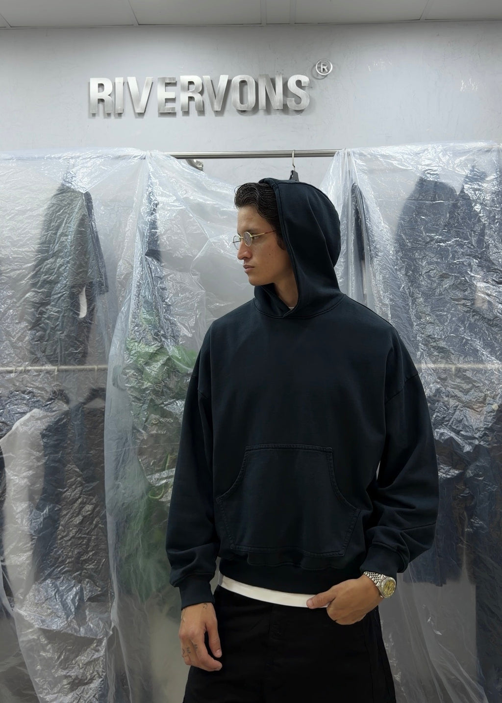 HeavyWeight Hoodie - Washed Blue