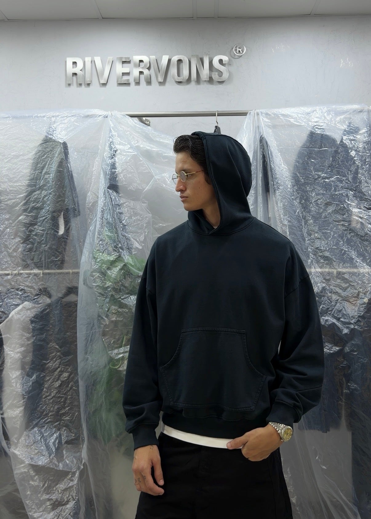 HeavyWeight Hoodie - Washed Blue