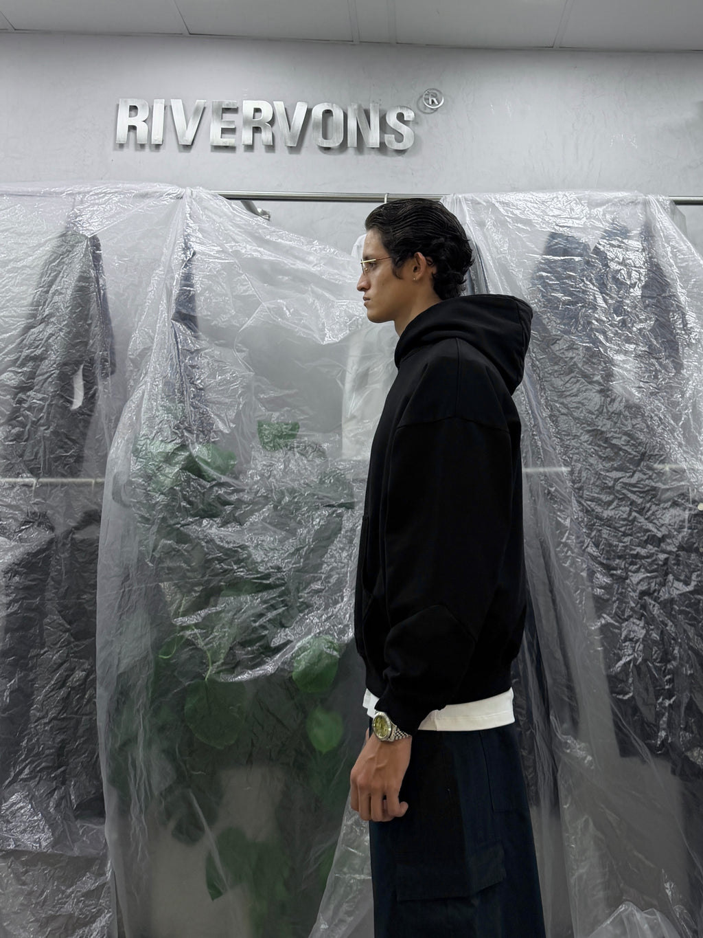 HeavyWeight Hoodie - washed Black