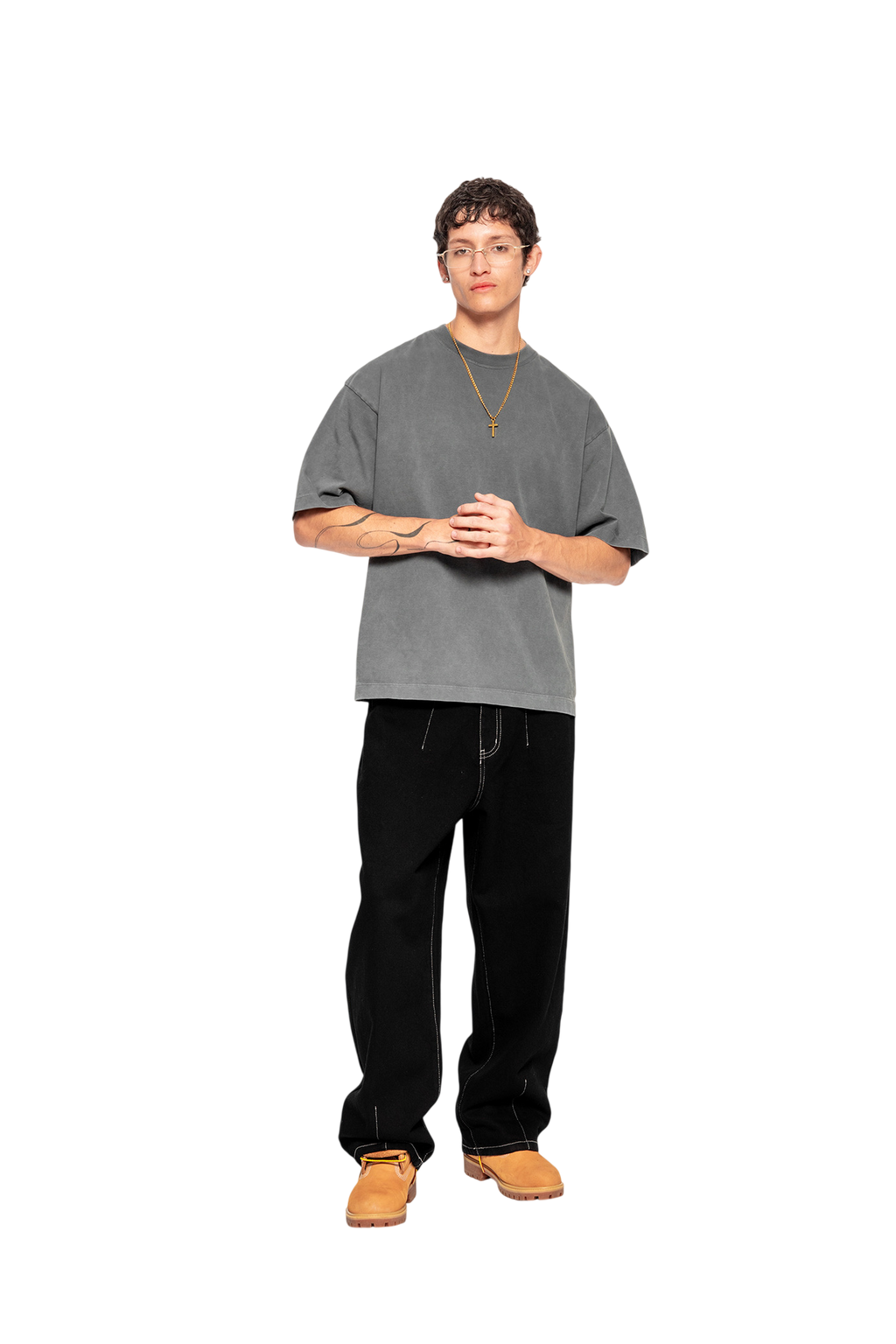 Middleweight Oversized Tee - Washed Grey
