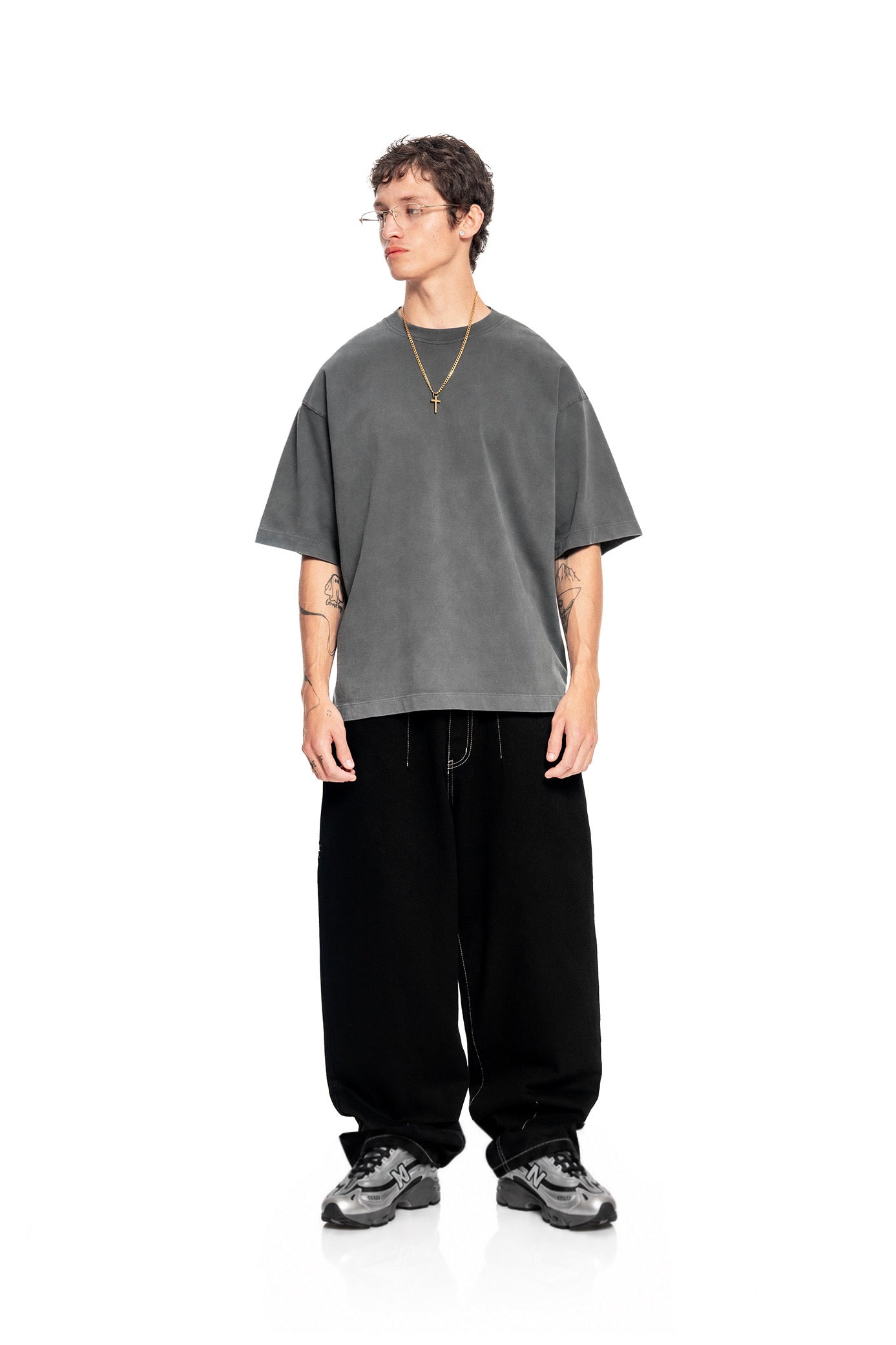 Middleweight Oversized Tee - Washed Grey