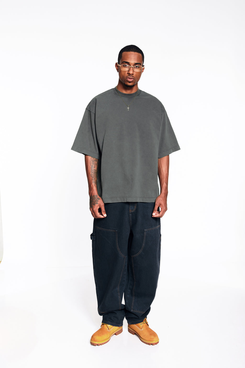 Heavyweight Oversized Tee - Verde Military