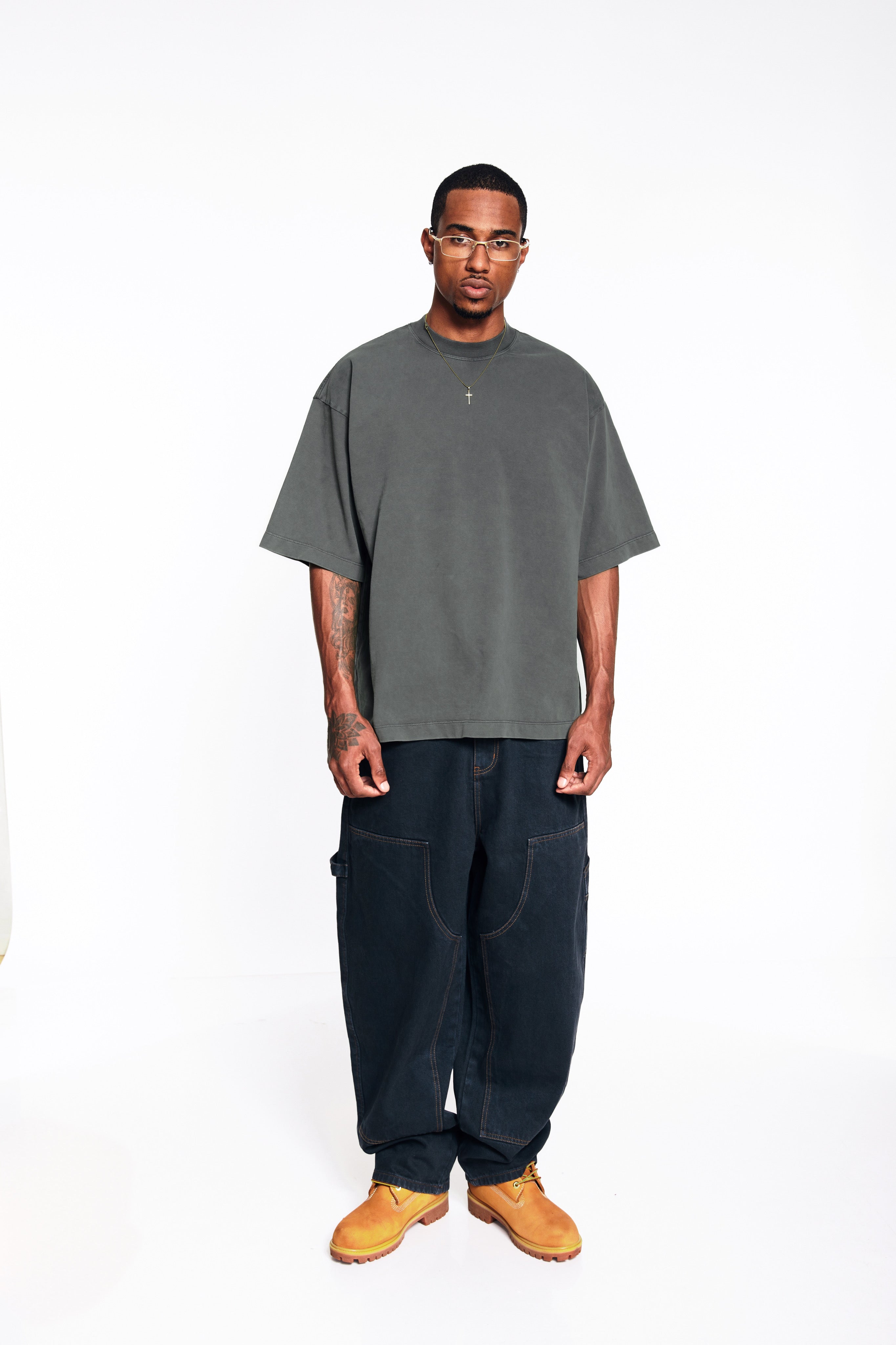 Heavyweight Oversized Tee - Verde Military